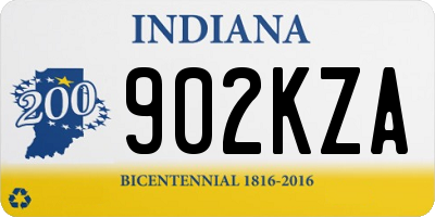 IN license plate 902KZA