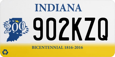 IN license plate 902KZQ