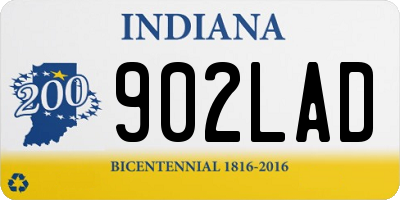 IN license plate 902LAD