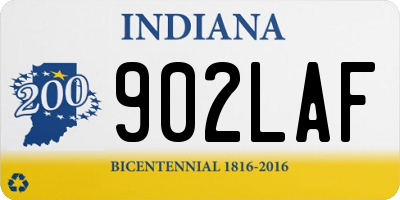 IN license plate 902LAF