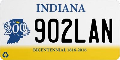 IN license plate 902LAN