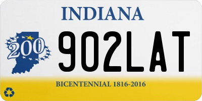 IN license plate 902LAT