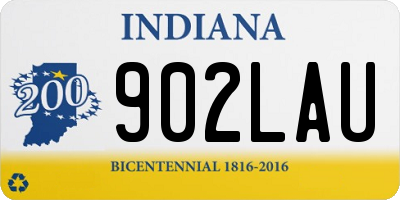 IN license plate 902LAU