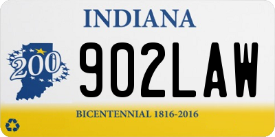 IN license plate 902LAW