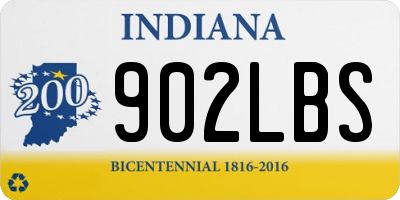 IN license plate 902LBS