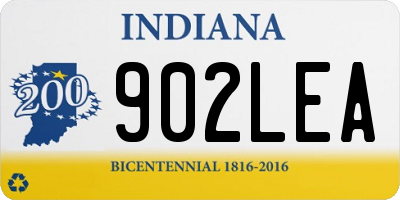 IN license plate 902LEA