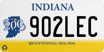 IN license plate 902LEC