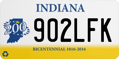IN license plate 902LFK
