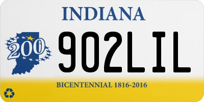 IN license plate 902LIL