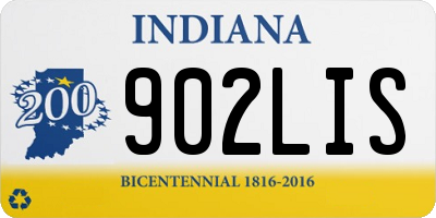 IN license plate 902LIS