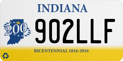 IN license plate 902LLF