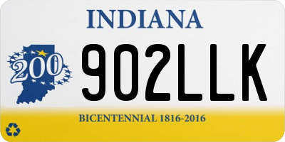 IN license plate 902LLK