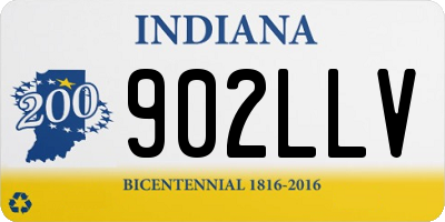 IN license plate 902LLV