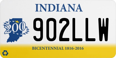 IN license plate 902LLW
