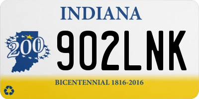 IN license plate 902LNK