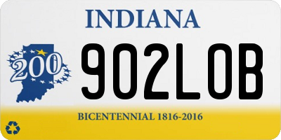 IN license plate 902LOB