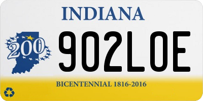 IN license plate 902LOE