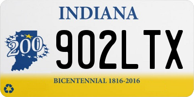 IN license plate 902LTX