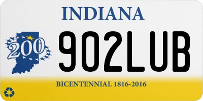 IN license plate 902LUB