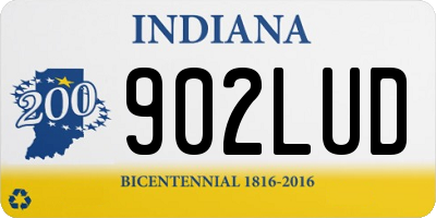 IN license plate 902LUD