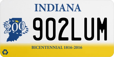 IN license plate 902LUM