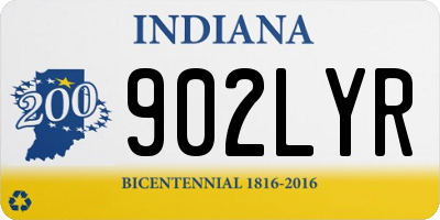 IN license plate 902LYR