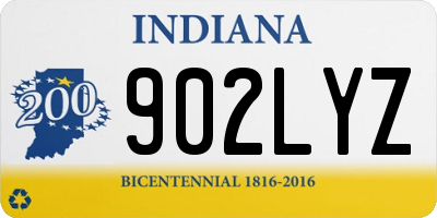 IN license plate 902LYZ