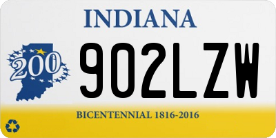 IN license plate 902LZW