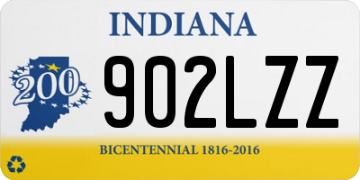 IN license plate 902LZZ