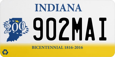 IN license plate 902MAI