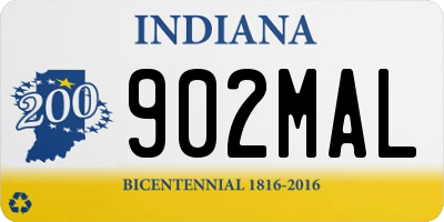IN license plate 902MAL