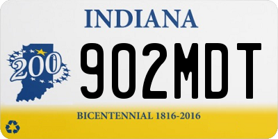 IN license plate 902MDT