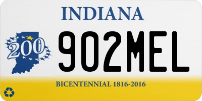 IN license plate 902MEL