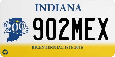 IN license plate 902MEX