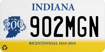 IN license plate 902MGN