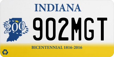 IN license plate 902MGT