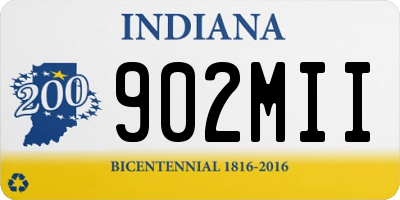 IN license plate 902MII