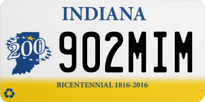 IN license plate 902MIM
