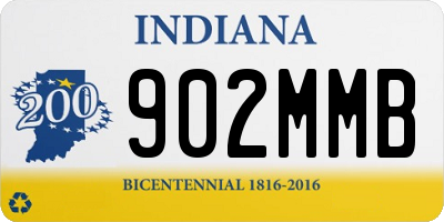 IN license plate 902MMB