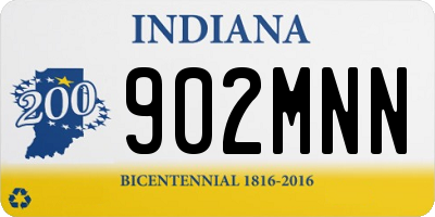 IN license plate 902MNN