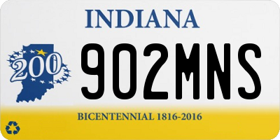 IN license plate 902MNS