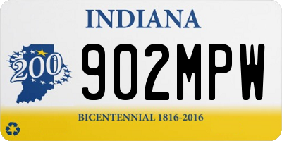 IN license plate 902MPW