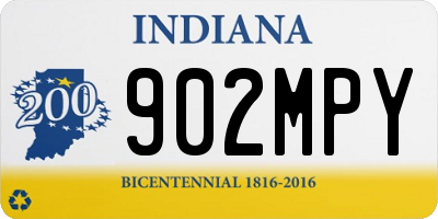 IN license plate 902MPY