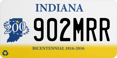 IN license plate 902MRR