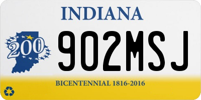 IN license plate 902MSJ