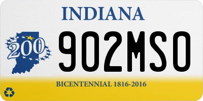IN license plate 902MSO