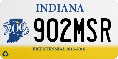 IN license plate 902MSR