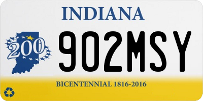 IN license plate 902MSY