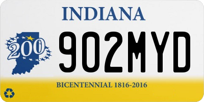 IN license plate 902MYD