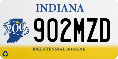 IN license plate 902MZD